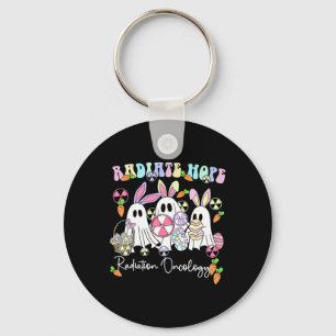 Easter Hope Radiation Oncology X-ray Rad Cute Ghos Key Ring