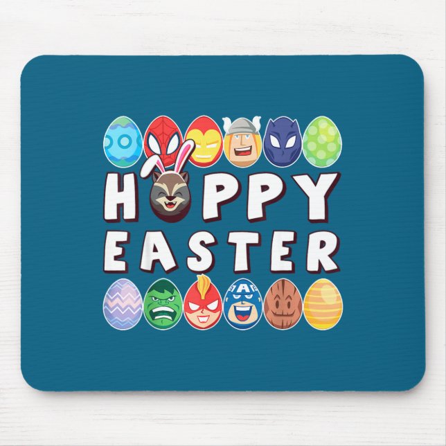 Easter hoppy easter group eggs Easter hoppy easter Mouse Pad (Front)