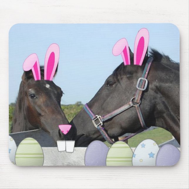 Easter Horse and Pony Mouse Pad (Front)