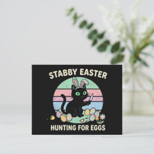 Easter Hunting For Eggs Funny Cat Invitation