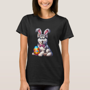 Easter Husky Dog Lover Bunny Egg Eggs Rabbits Men T-Shirt