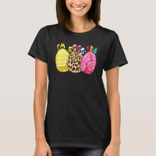 Easter Im Eggstra Womens Leopard Eggs Graphic 1 T-Shirt