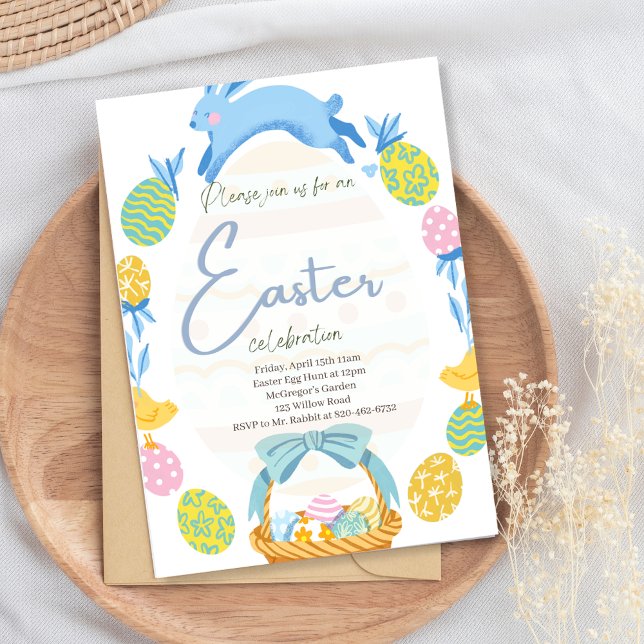 Easter Invitation Brunch Egg Hunt Bunny Rabbit (Creator Uploaded)
