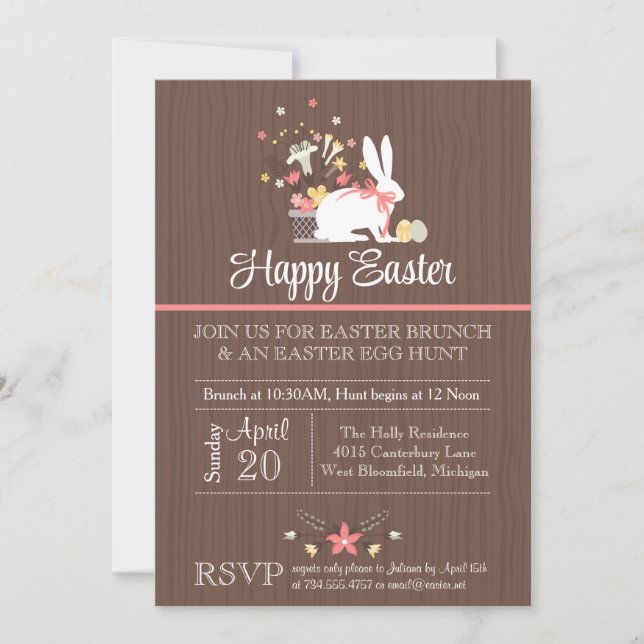 Easter Invitation, Easter Egg Hunt Invite (Front)