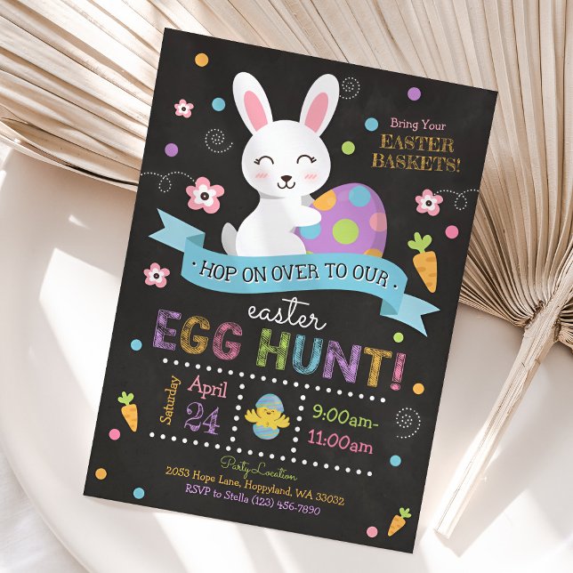 Easter Invitation, Easter Egg Hunt Party Invitation (Easter Egg Hunt Invitation)