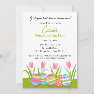 Easter Invitation for Brunch and Egg Hunt