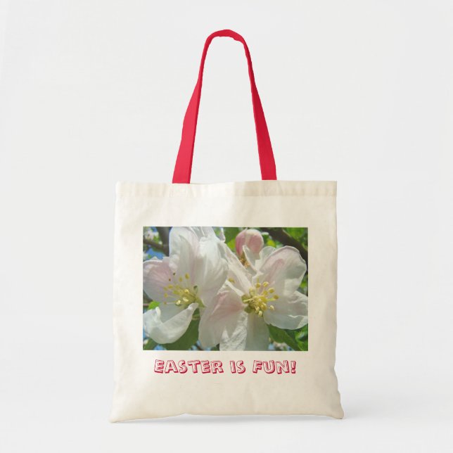 Easter is Fun! Tote Bags Easter Candy Eggs Baskets (Front)
