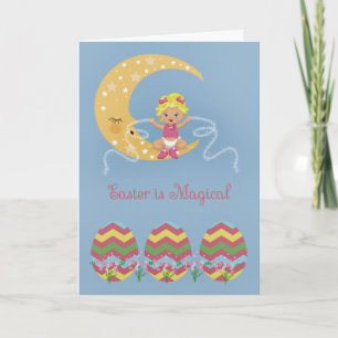 Easter is Magical Card, Young Daughter's First Holiday Card