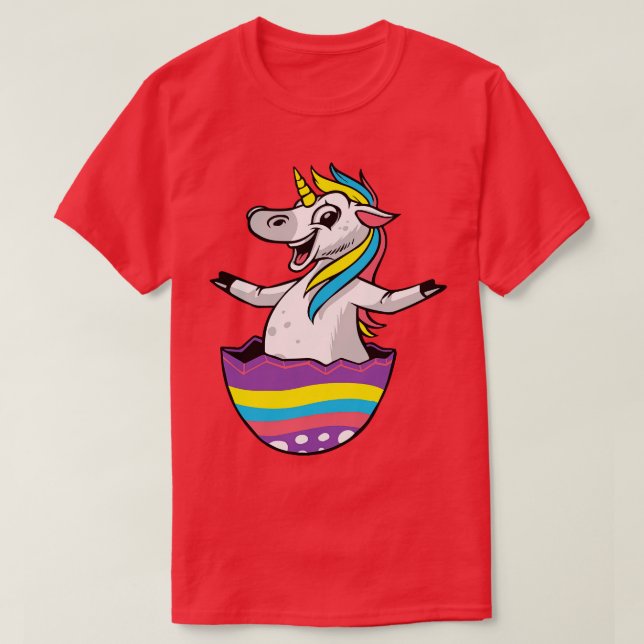 Easter is magical unicorn in easter eggs T-Shirt (Design Front)