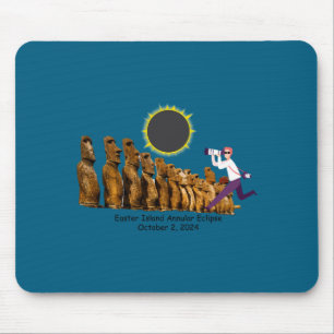 Easter island annular eclipse t shirt mouse pad