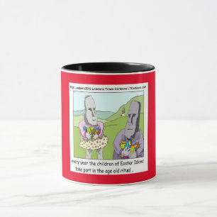 Easter Island Egg Hunt Coffee Mug by Rick London
