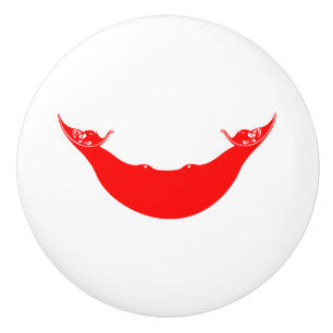 Easter Island Flag Ceramic Knob