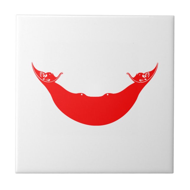 Easter Island Flag Ceramic Tile (Front)