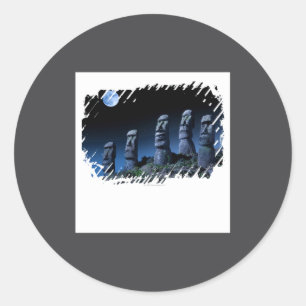 Easter Island Heads Classic Round Sticker