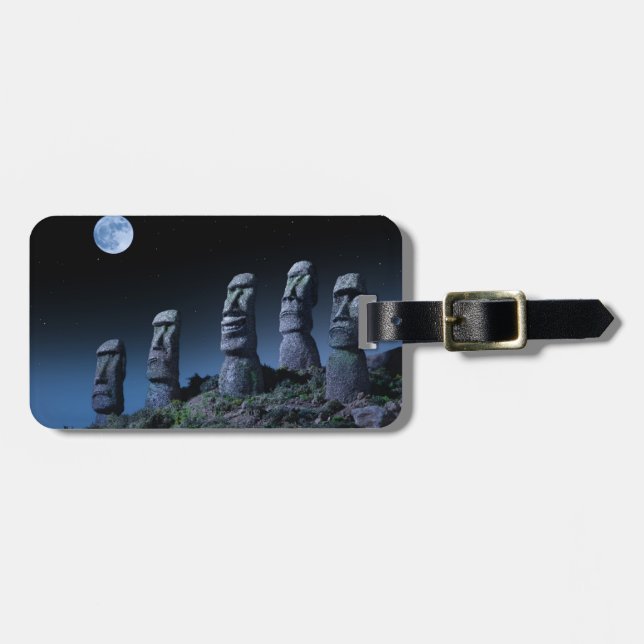 Easter Island Heads Luggage Tag (Front Horizontal)