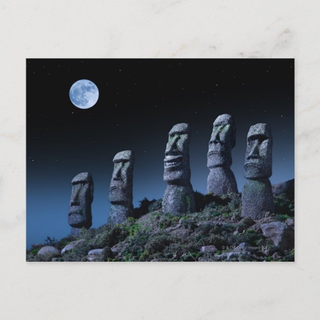 Easter Island Heads Postcard (Front)