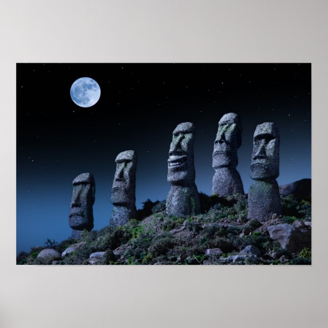Easter Island Heads Poster (Front)