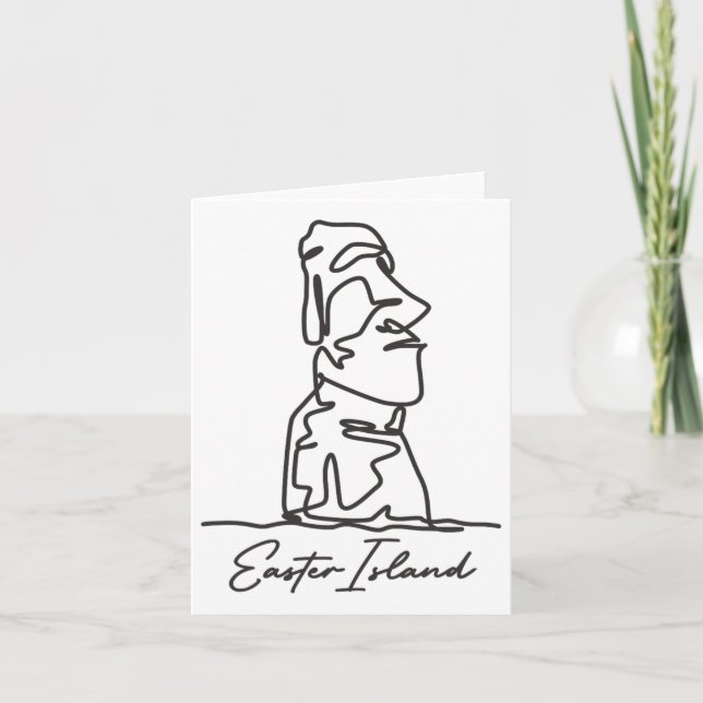Easter Island Isla De Pascua Polynesia Chile Statu Card (Front)