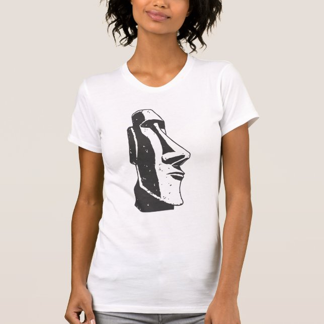 Easter Island Moai Head Statue T-Shirt (Front)