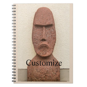 Easter Island Moai Head Thunder_Cove Notebook