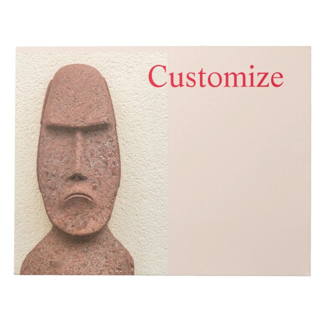 Easter Island Moai Head Thunder_Cove Notepad (Front)