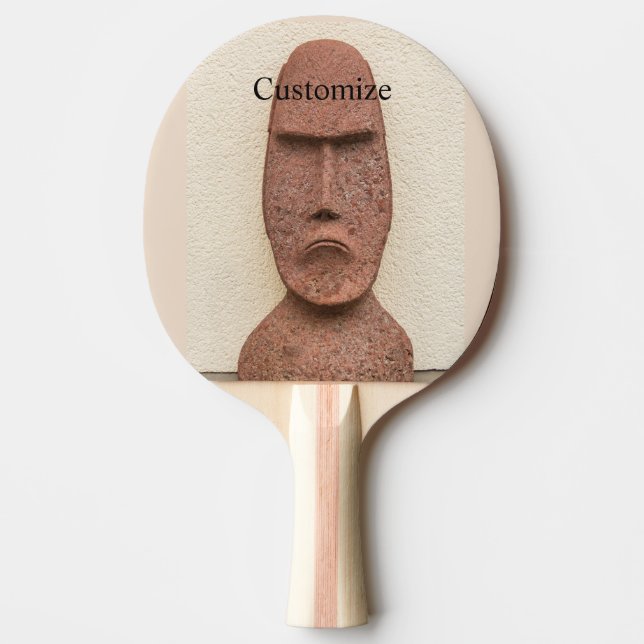 Easter Island Moai Head Thunder_Cove  Ping Pong Paddle (Front)