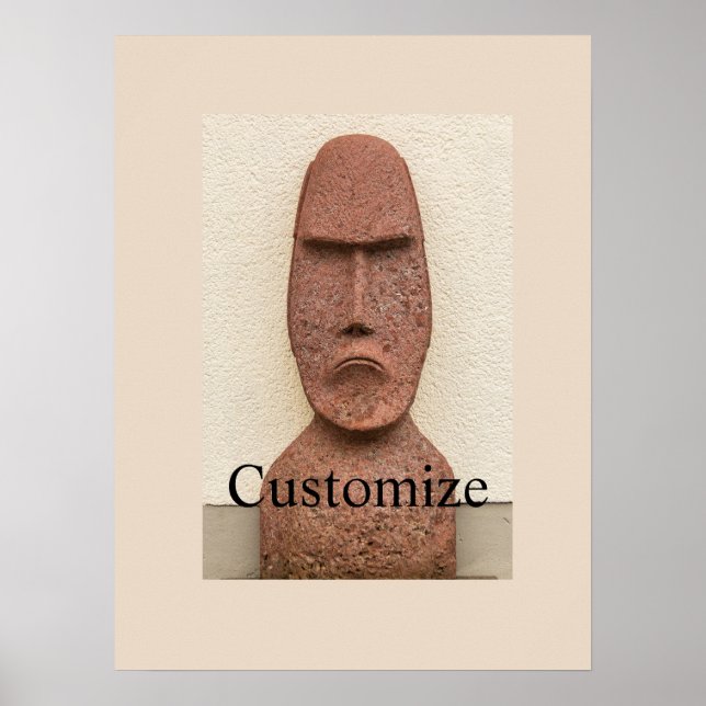 Easter Island Moai Head Thunder_Cove Poster (Front)