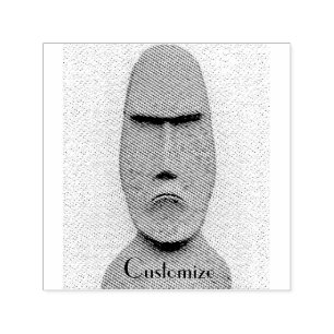 Easter Island Moai Head Thunder_Cove Self-inking Stamp