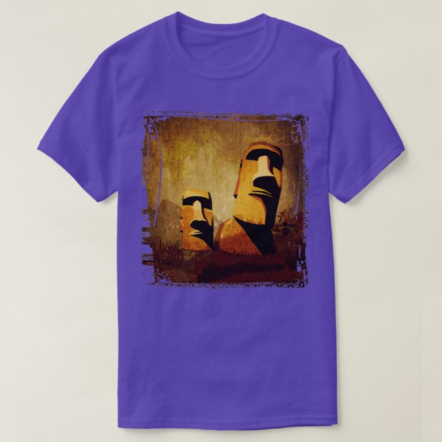 Easter Island Moai Heads T-Shirt (Design Front)