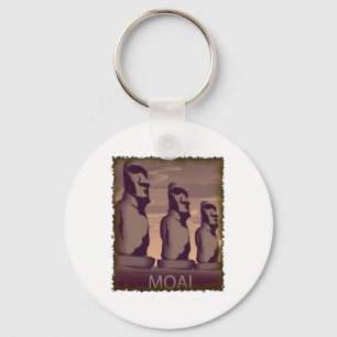 Easter Island Moai Key Ring