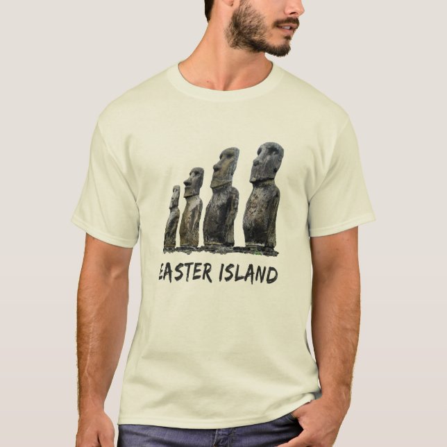 Easter Island Rapa Nui Moai Statues T-shirt (Front)