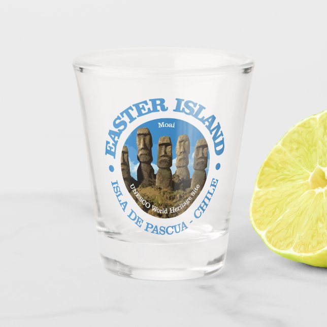 Easter Island Shot Glass (Front)
