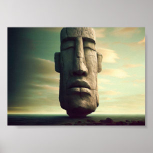 Easter Island Statue The Moai  Poster