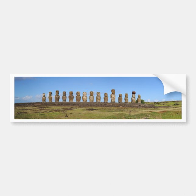 Easter Island Statues Bumper Sticker (Front)