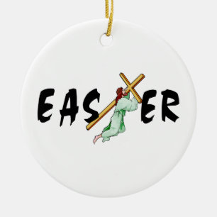 Easter Jesus Cross Ceramic Tree Decoration