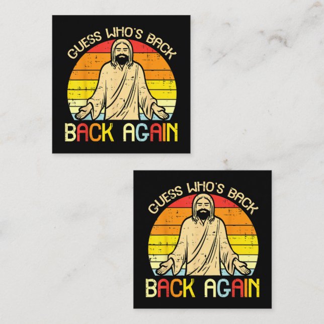 Easter Jesus Guess Whos Back Religious Christian Enclosure Card (Front/Back)