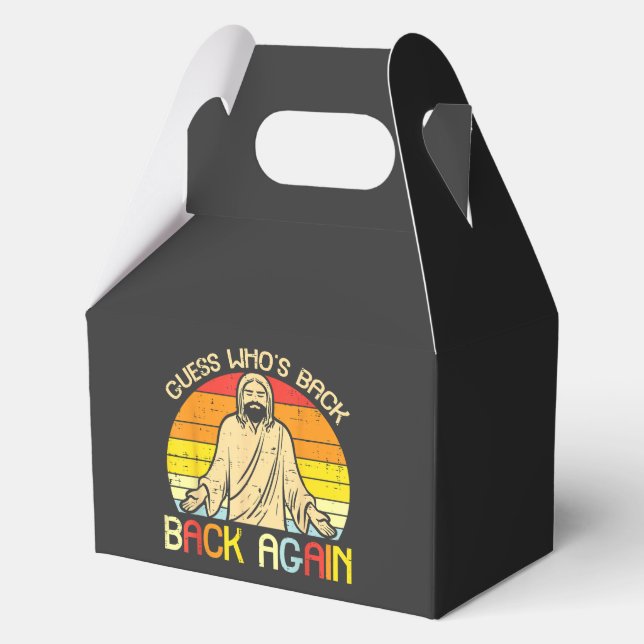 Easter Jesus Guess Whos Back Religious Christian Favour Box (Front)