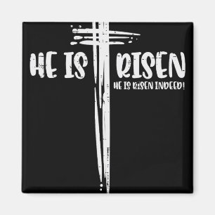 Easter Jesus He Is Risen Indeed Religious Christia Magnet
