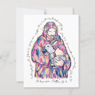 Easter Jesus no bunny loves me like Christian lamb Postcard