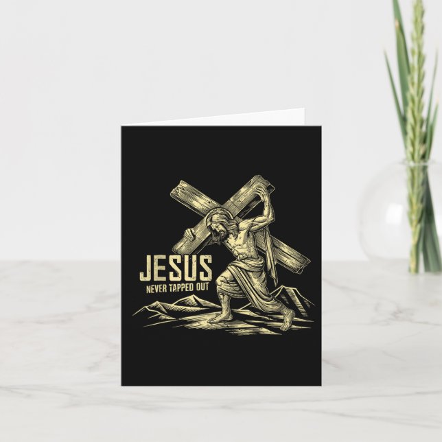 Easter Jesus S Never Tapped Out Resurrection Sunda Card (Front)