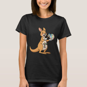 Easter Kangaroo Painting Colourful Egg Art For Kid T-Shirt
