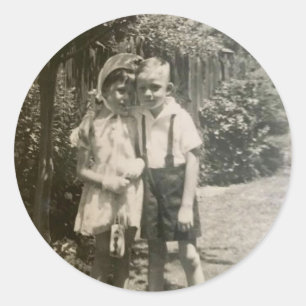 Easter kids classic round sticker