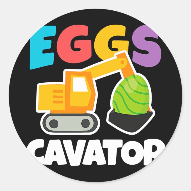 Easter Kids Toddlers Egg Hunt Funny  Classic Round Sticker (Front)