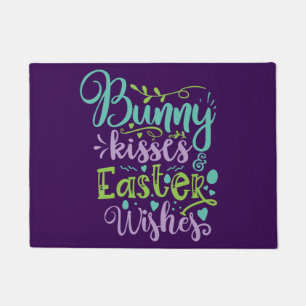 Easter kisses wishes doormat