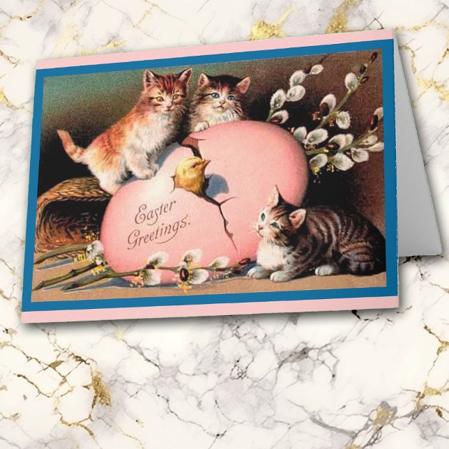Easter Kittens Vintage Art Card (Creator Uploaded)