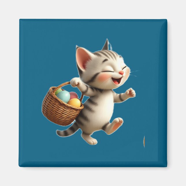 Easter Kitty Magnet (Front)