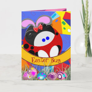Easter Ladybug Holiday Card