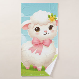 Easter lamb bath towel
