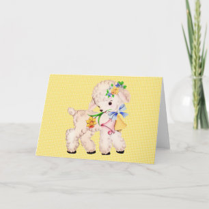 EASTER LAMB VINTAGE HOLIDAY CARD
