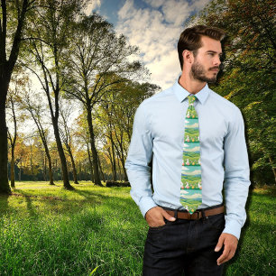 Easter landscape - fun tie